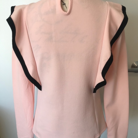 Pink long sleeve top with side lapels - Picture 2 of 8